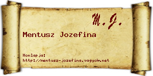Mentusz Jozefina névjegykártya